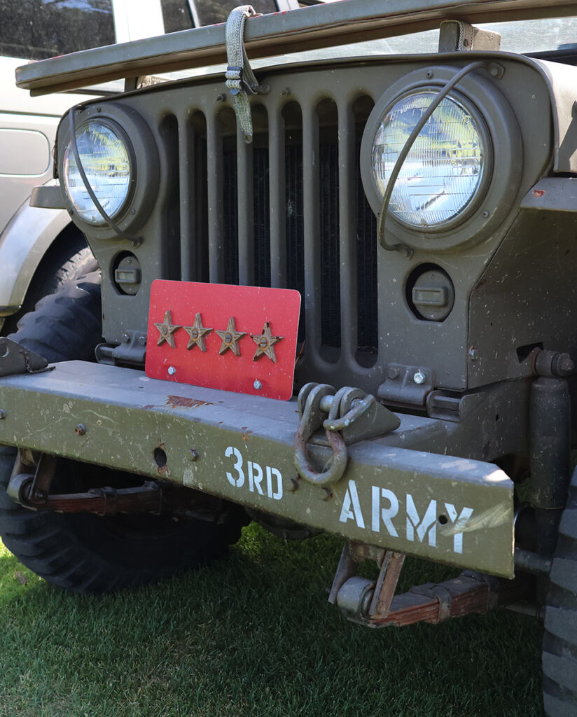 Off Course photo of jeep with Patton's 4 stars